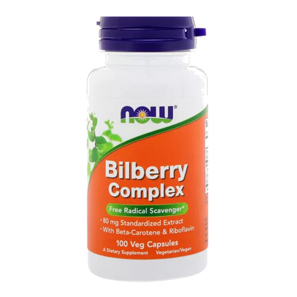 NOW Черники комплекс Bilberry Complex 80 мг капсулы 638мг N100