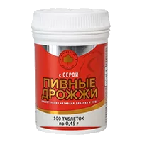 Дрожжи пивные ЭКО-МОН с серой таблетки 0,45г N100