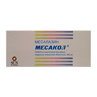 Месакол таб кишечнораств п.п.о. 400мг N50