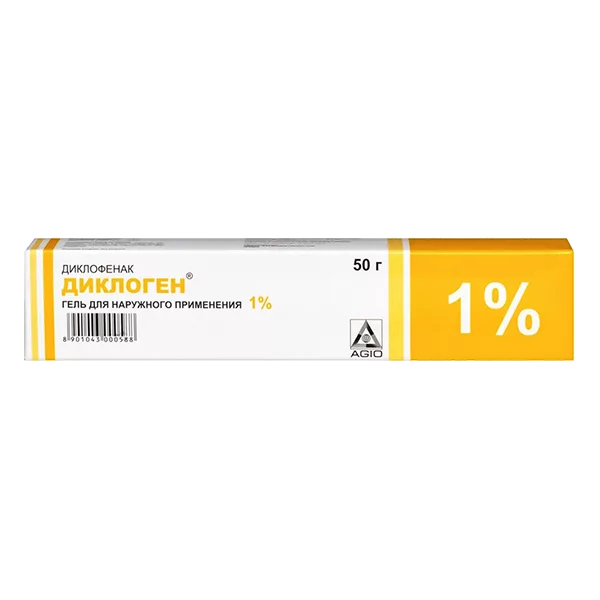 Диклоген гель д/наружн пр 1% 50г N1