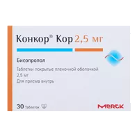 Конкор Кор таб п.п.о. 2,5мг N30
