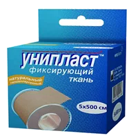 Лейкопластырь фиксирующий УНИПЛАСТ н/ткан осн 5 х 500см