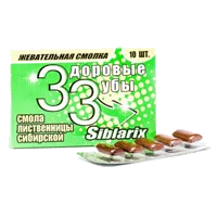Смолка жевательная Siblarix Здоровые зубы Радуга Горного Алтая таб 1г N10