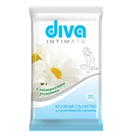 Салфетки влажные Diva Для интимной гигиены с экстрактом ромашки N20