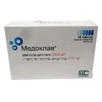 Медоклав таб п.п.о. 250мг 125мг N16