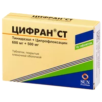 Цифран СТ таб п.п.о. 600мг 500мг N10
