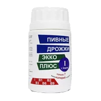 Дрожжи пивные ЭККО ПЛЮС с йодом таблетки 0,45г N100