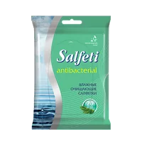 Салфетки влажные Salfeti Antibacterial Антибактериальные очищающие N20