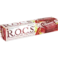 Зубная паста ROCS Teens Вкус активного дня Кола и Лимон 8-18 лет 74г