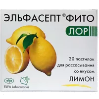 Эльфасепт Фито-Лор пастилки д/расс вкус лимон с мёдом N20