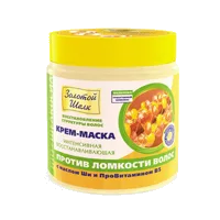 Золотой Шелк ПРОТИВ ЛОМКОСТИ ВОЛОС Крем-маска интенсивная восстанавливающая 500мл