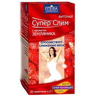 Супер Слим FITERA фиточай с ароматом Земляника 2г N30