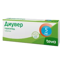 Диувер таб 5мг N20