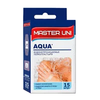 Лейкопластырь MASTER UNI Набор Aqua полимерн/прозр осн водонепр (2 раз) N15