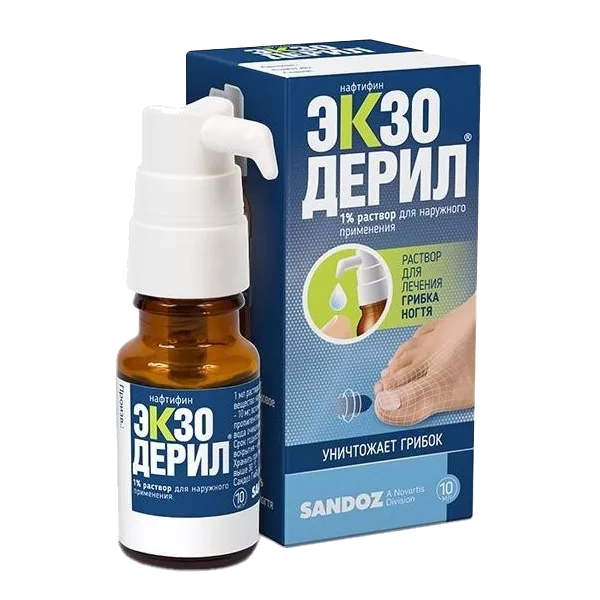 Экзодерил р-р д/наружн пр 1% 10мл N1