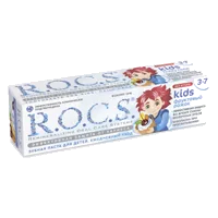 Зубная паста ROCS Kids Фруктовый рожок вкус мороженого б/фтора 3-7 лет 45г
