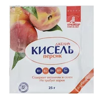 ДЖЕЛИ+ Кисель Персик содержит витамины и селен б/сах Биокор пор гранулир 25г N1