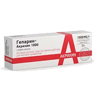 Гепарин-Акрихин 1000 гель д/наружн пр 1000МЕ/г 30г N1