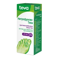 Нитрофунгин-Тева р-р д/наружн пр 1% 25мл N1