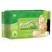 Салфетки влажные Pamperino Детские с экстрактом Алоэ Вера N80