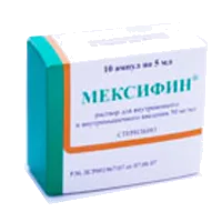 Мексифин р-р для в/в и в/м вв 5% 5мл N10