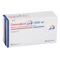 Глюкофаж таб п.п.о. 1000мг N30