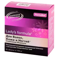 Ladys formula Для Волос Кожи и Ногтей Усиленная формула таблетки 1г N60