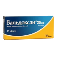 Вальдоксан таб п.п.о. 25мг N14