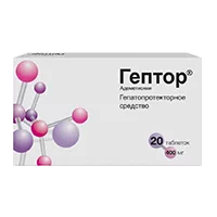 Гептор таб кишечнораств п.п.о. 400мг N20