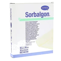 Повязка Hartmann Sorbalgon волокна кальция-альгината стер 10х10см N10