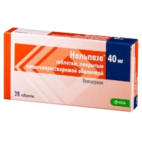 Нольпаза таб кишечнораств п.п.о. 40мг N28