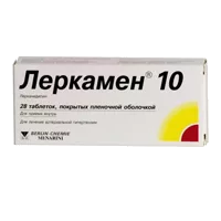 Леркамен 10 таб п.п.о. 10мг N28