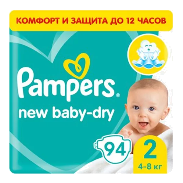 Подгузники детские Pampers New Baby-dry Mini 2 N94