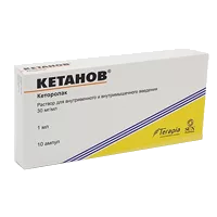 Кетанов р-р для в/в и в/м вв 3% 1мл N10
