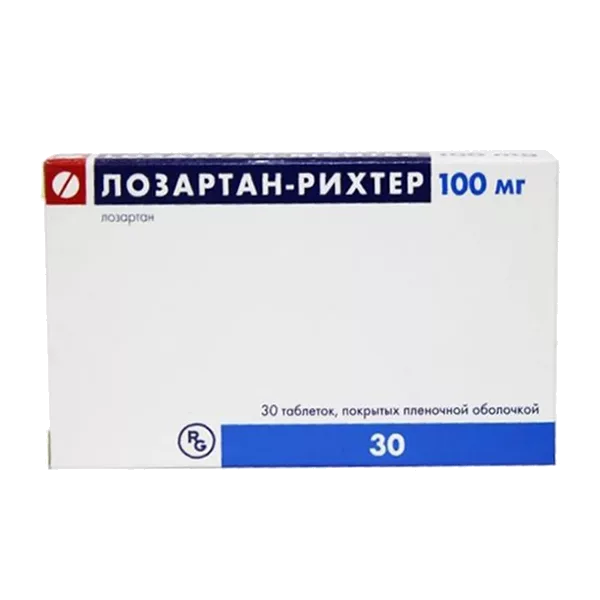 Лозартан-Рихтер таб п.п.о. 100мг N30