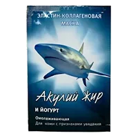 Акулья Сила Акулий Жир и Йогурт Маска для лица эластин-коллагеновая омолаживающая 10мл