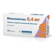 Моксонитекс таб п.п.о. 0,4мг N14