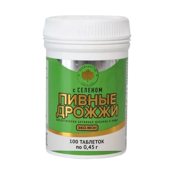 Дрожжи пивные ЭКО-МОН с селеном таблетки 0,45г N100