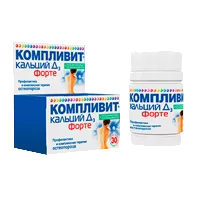 Компливит Кальций Д3 Форте таб жев (мятные) 500мг 400МЕ N30