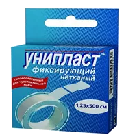 Лейкопластырь фиксирующий УНИПЛАСТ шёлк осн 1,25 х 500см