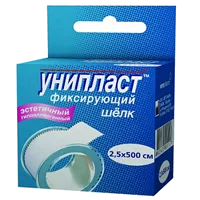 Лейкопластырь фиксирующий УНИПЛАСТ шёлк осн 2,5 х 500см