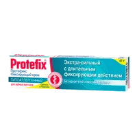 Крем для фиксации зубных протезов Protefix экстра-сильный гипоаллергенный 47г 40мл