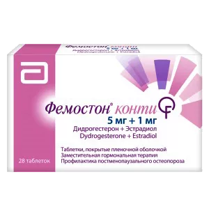 Фемостон конти таб п.п.о. 5мг 1мг N28