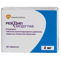 Реквип Модутаб таб пролонг п.п.о 2мг N28
