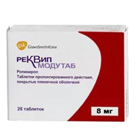 Реквип Модутаб таб пролонг п.п.о 8мг N28