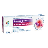 Natura Medica Бадяга форте и Конский каштан Гель-бальзам от синяков и ушибов 85мл
