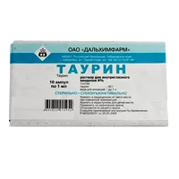 Таурин р-р д/субконъюкт вв 4% 1мл N10