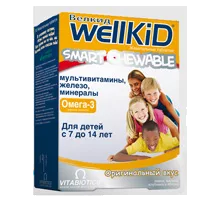 Велкид WellKiD для детей с 7 до 14 лет VITABIOTICS таблетки жев 1496,5мг N30