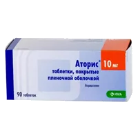 Аторис таб п.п.о. 10мг N90