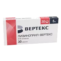 Лизиноприл-ВЕРТЕКС таб 5мг N30